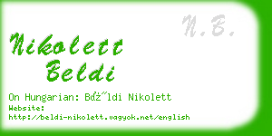 nikolett beldi business card